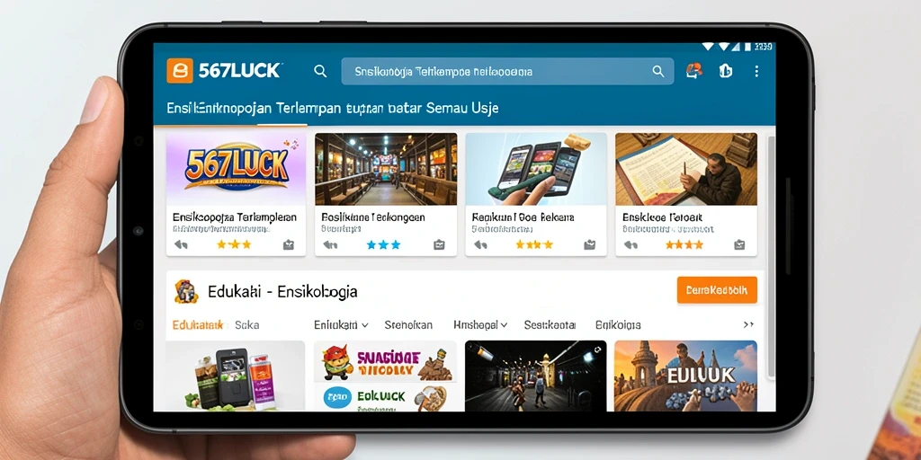 Antarmuka aplikasi 567LUCK menampilkan informasi ensiklopedia yang menarik.
