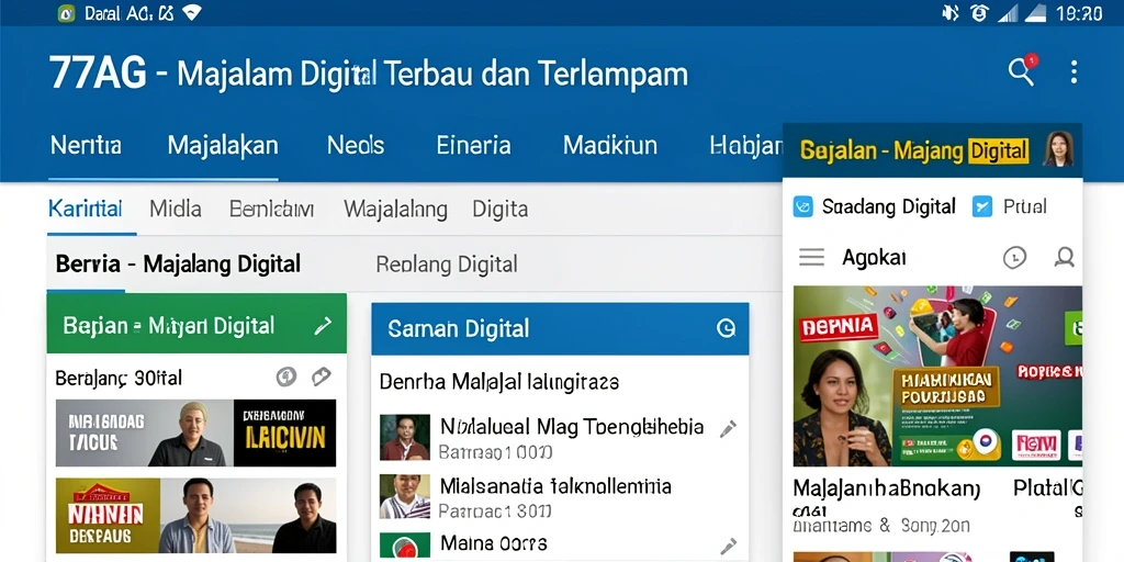 Antarmuka aplikasi 77AG yang menarik dan fungsional.