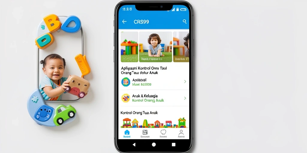 Tampilan antarmuka aplikasi Kontrol Orang Tua Anak yang intuitif dan mudah digunakan.