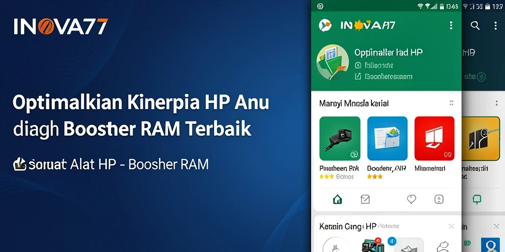 Tampilan antarmuka INOVA77 yang intuitif dan mudah digunakan sebagai Booster RAM.