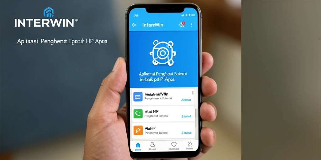 Tampilan antarmuka INTERWIN yang memukau dan fungsional untuk penghematan baterai.