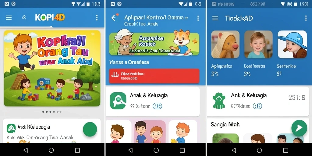 Antarmuka KOPI4D yang intuitif dan mudah digunakan untuk kontrol orang tua.