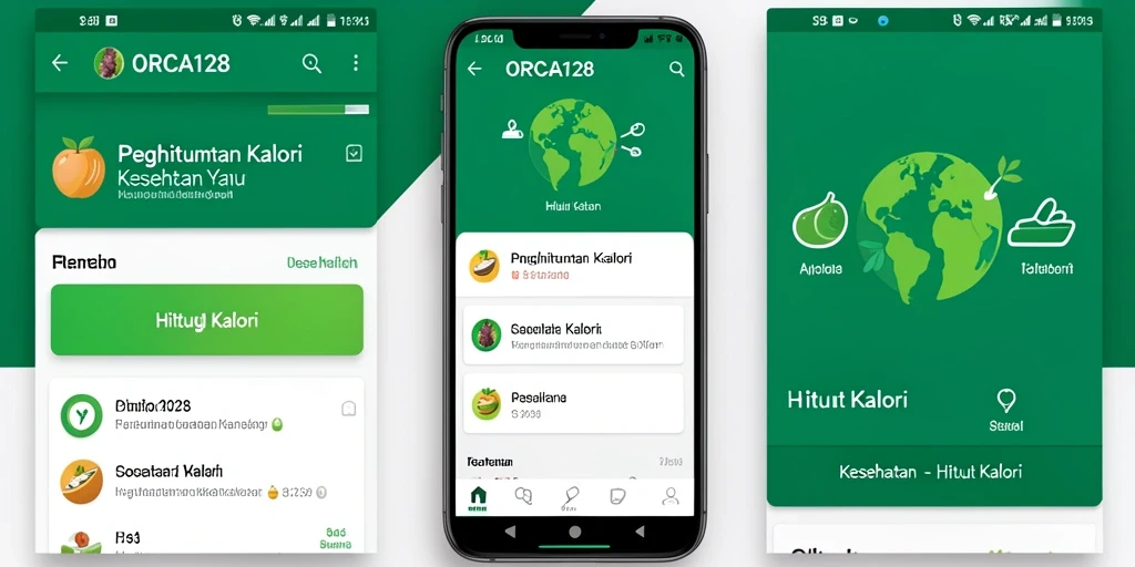 Antarmuka ORCA128 yang memudahkan penghitungan kalori harian.