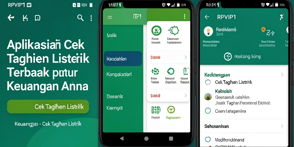 Screenshot utama RPVIP1 menampilkan antarmuka cek tagihan listrik yang jelas.