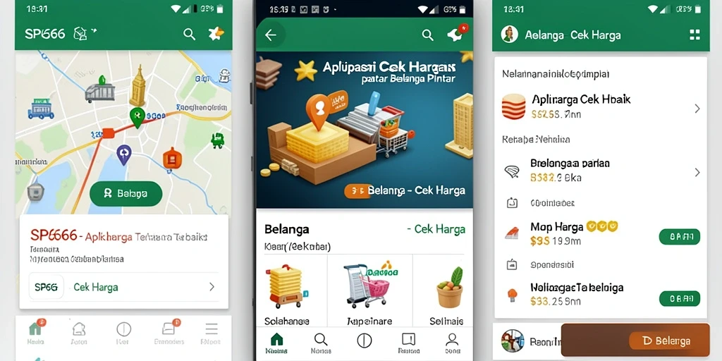 Antarmuka SP666 yang menunjukkan fitur Cek Harga.