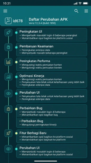 Riwayat Versi Aplikasi id678 untuk Android